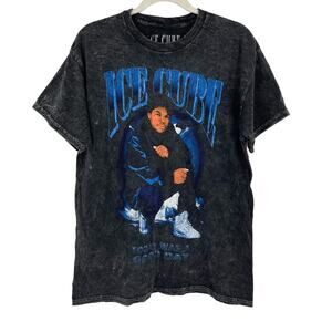 Officially Licensed Ice Cube Today Was A Good Day T-Shirt Black Acid Wash Large